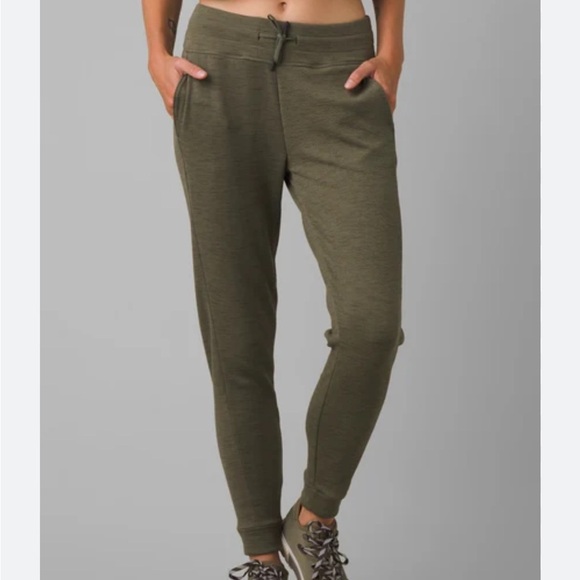 Prana Olive Green Jogger Pants - Picture 1 of 4